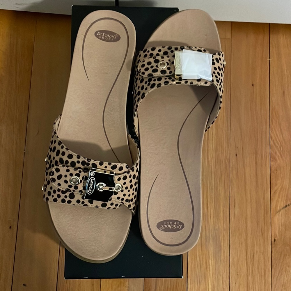 dr. scholls cheetah sandals